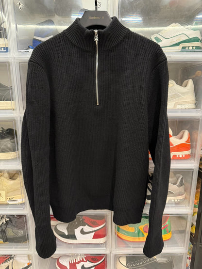 Chrome Hearts Cross Half-Zip Black Sweater