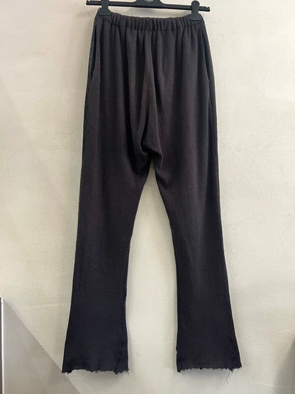 Rick Owens Style Leather Flared Pants