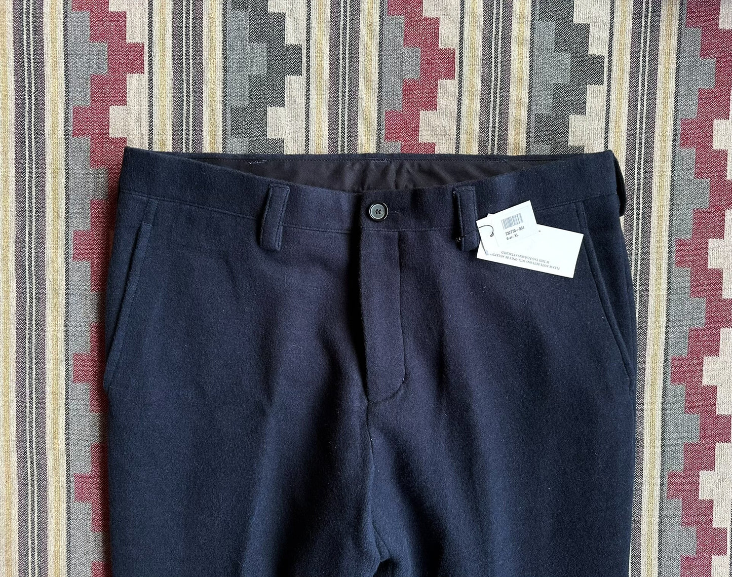 blue japan indigo cotton blend casual pants