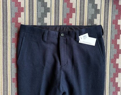 blue japan indigo cotton blend casual pants