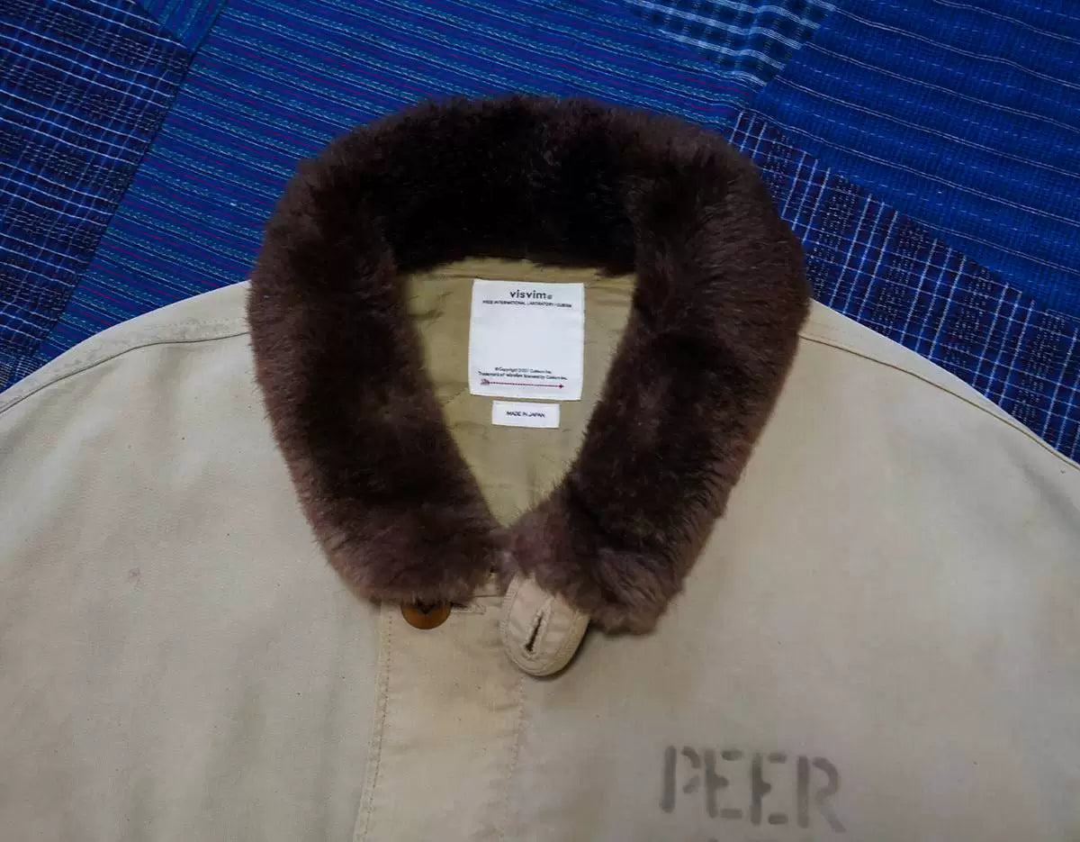 visvim chief deckhand coat beige oversized