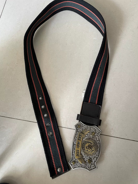 vintage diesel metal buckle waist belt