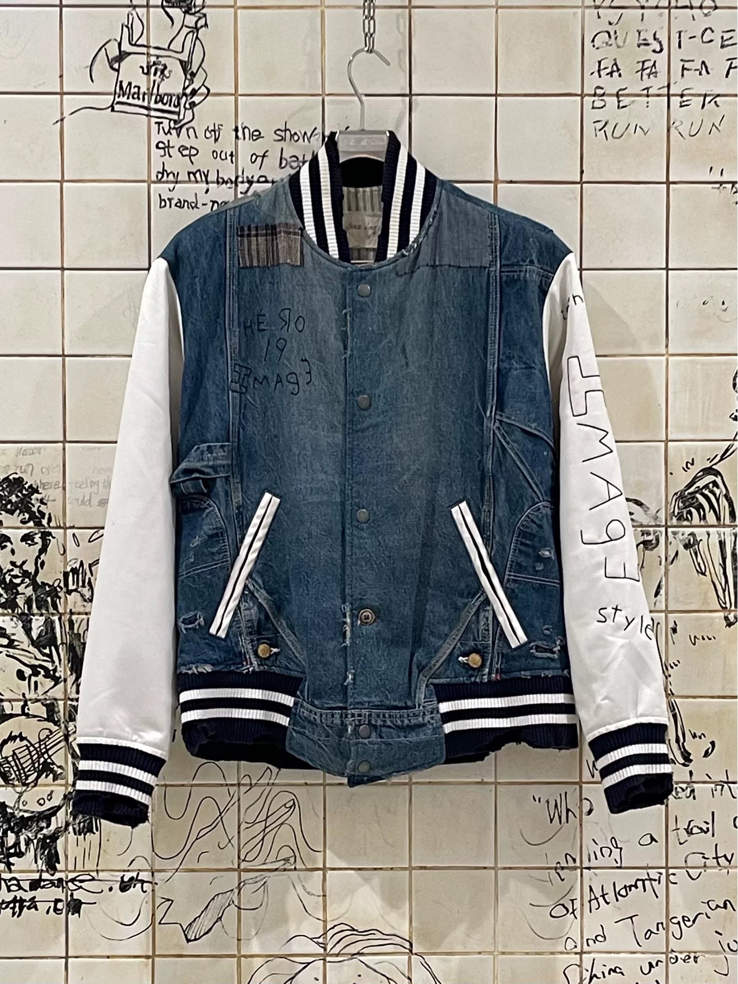 Greg Lauren Denim Patchwork Jacket