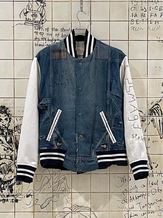 Greg Lauren Denim Patchwork Jacket