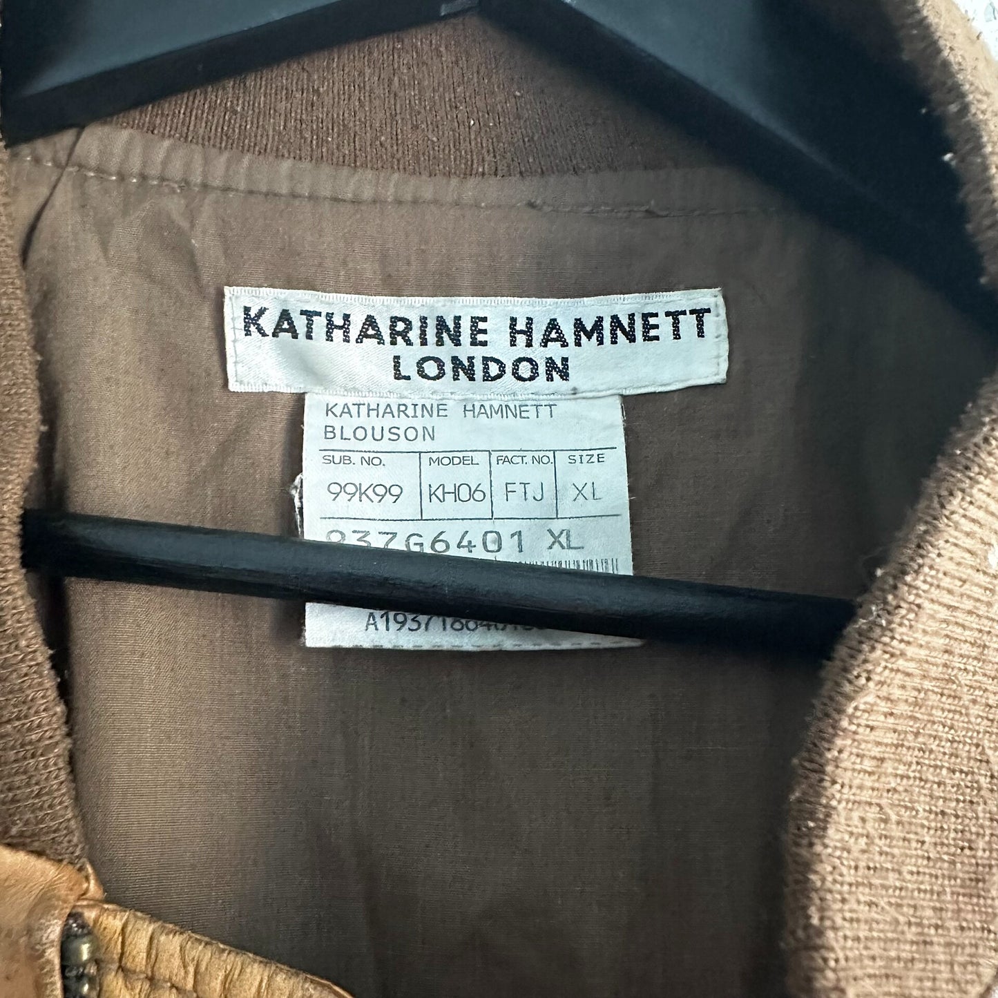vintage katharine hamnett leather jacket