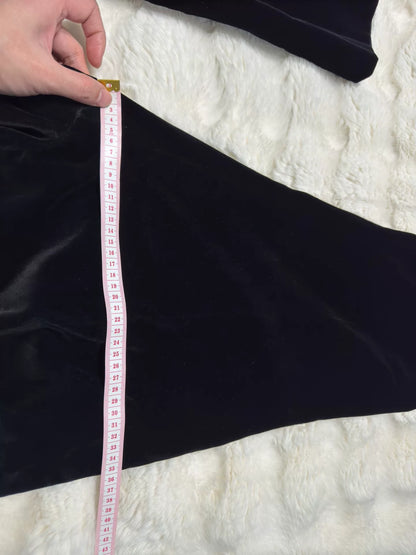 Saint Laurent Black Velvet Slim Pants