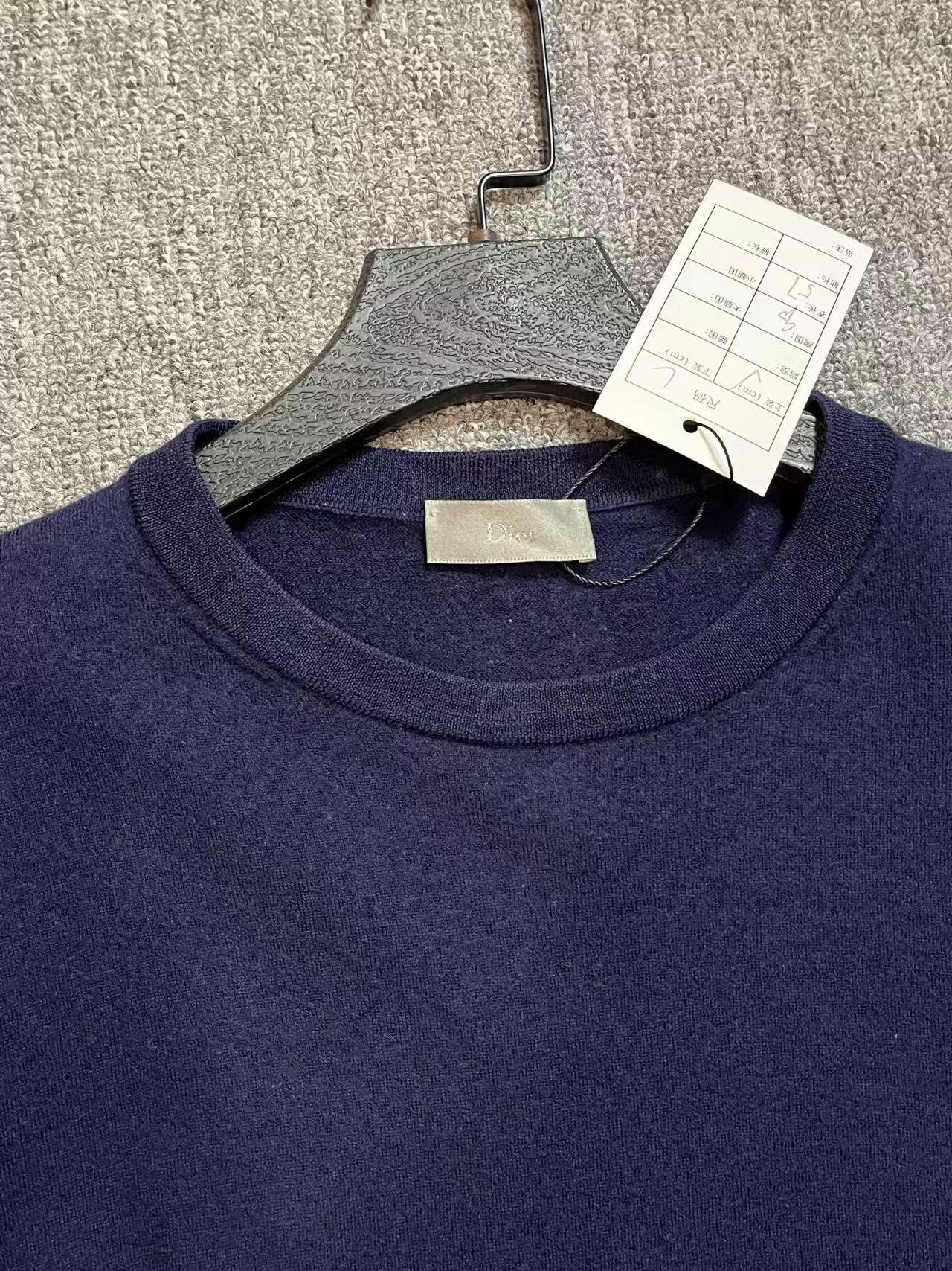 Dior Embroidered Wool Knit Sweater for Men