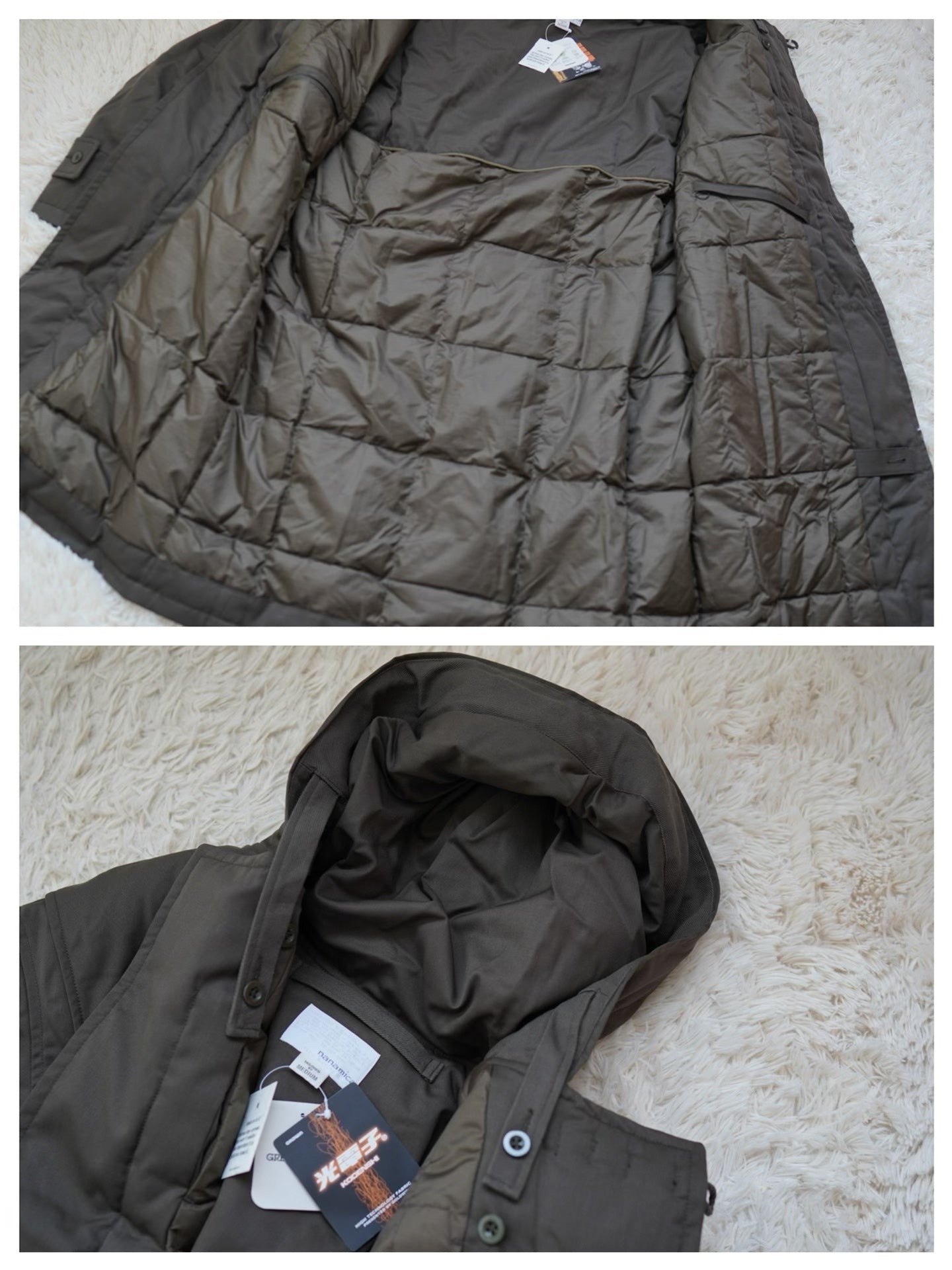 nanamica SUBF977 Wool Down Long Coat