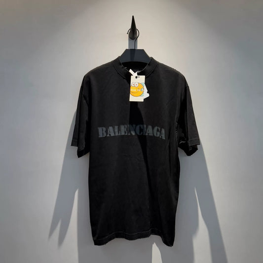black balenciaga short sleeve t-shirt