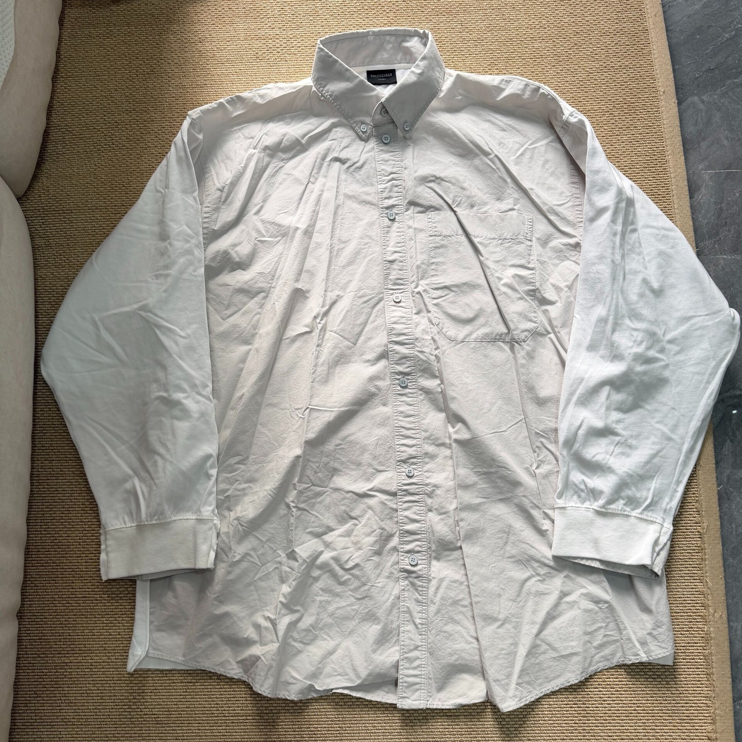 Balenciaga Two-tone Long Sleeve Shirt