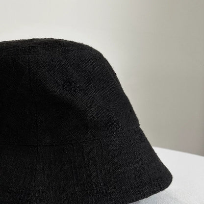ziggy chen black linen fisherman hat