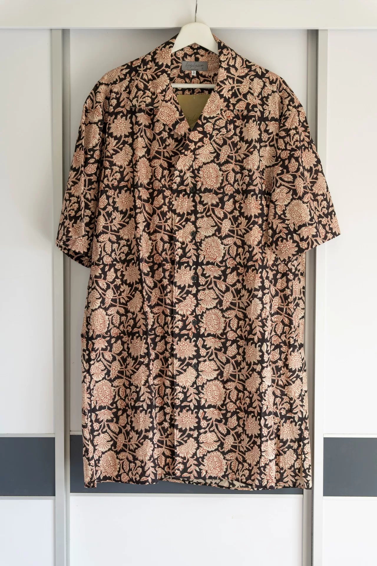 yohji yamamoto floral short sleeve shirt