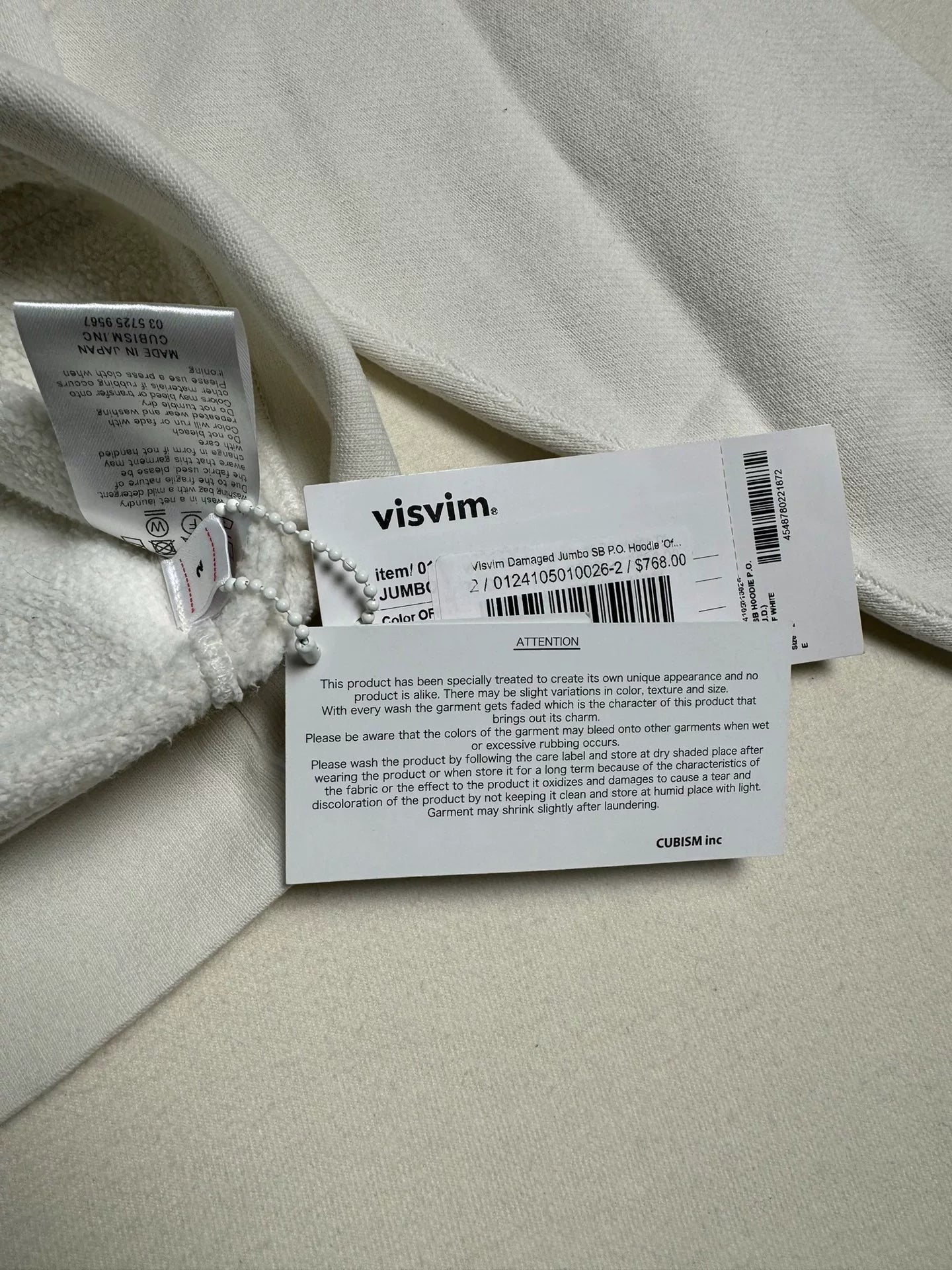 VISVIM 24ss SB Jumbo Hoodie