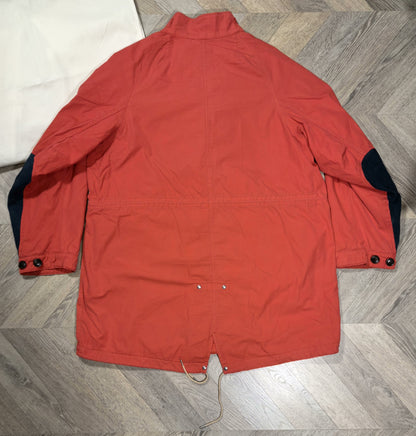 visvim six-five fishtail parka in red