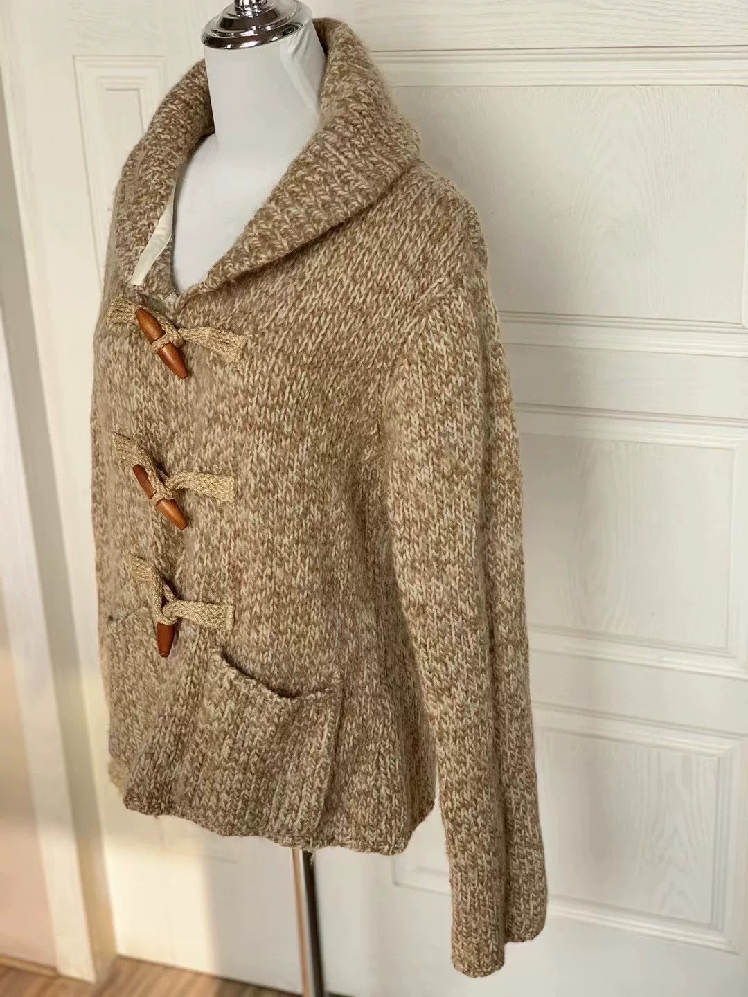 Ralph Lauren Vintage Wool Horn Button Cardigan