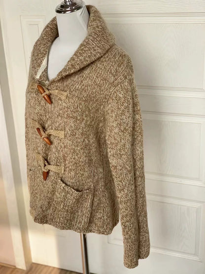 Ralph Lauren Vintage Wool Horn Button Cardigan