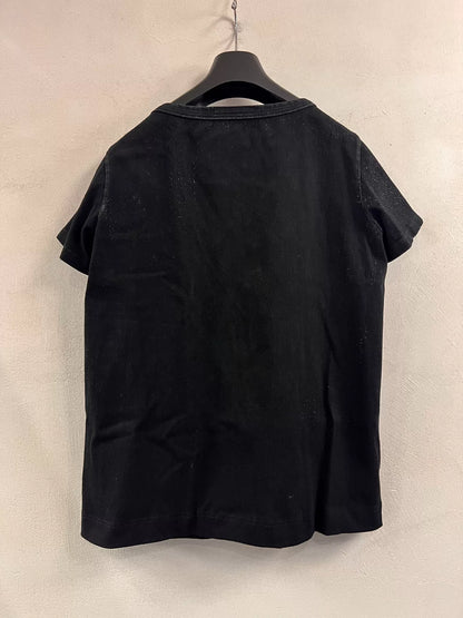 Julius 7 Black Coated Denim T-shirt