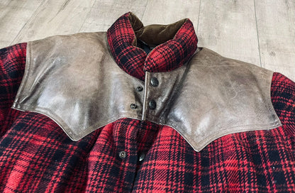 RRL Vintage American Leather Wool Down Jacket