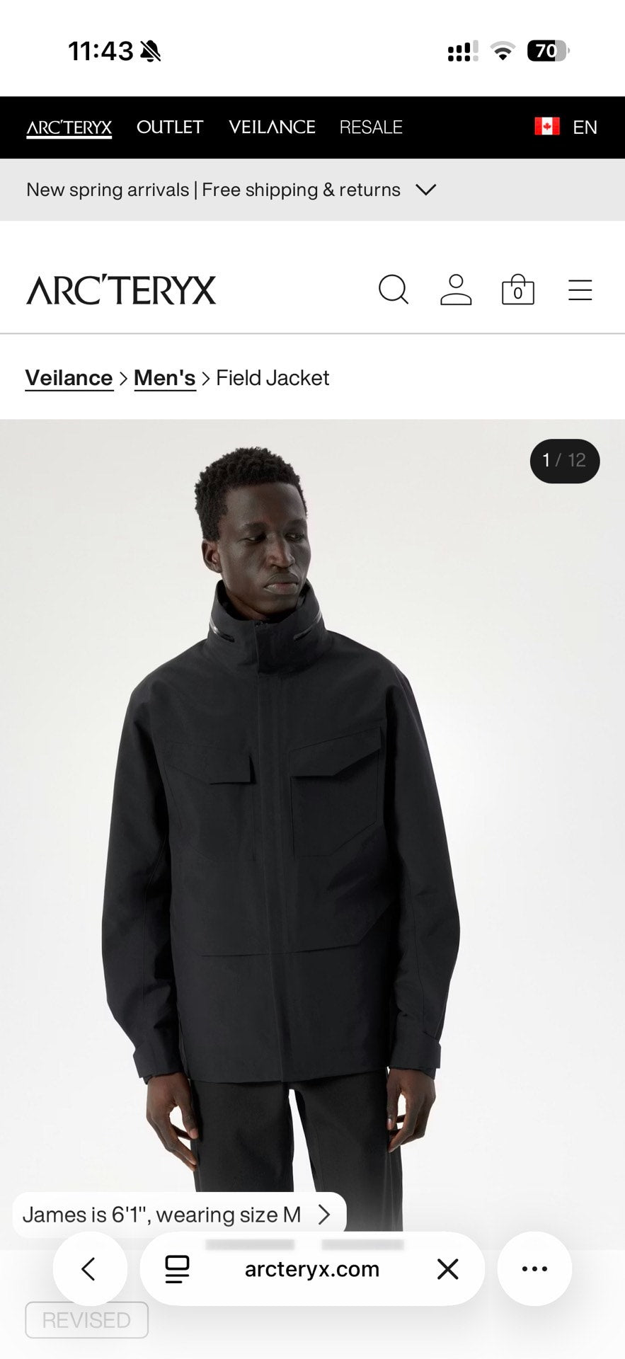 Arcteryx Veilance Field Jacket