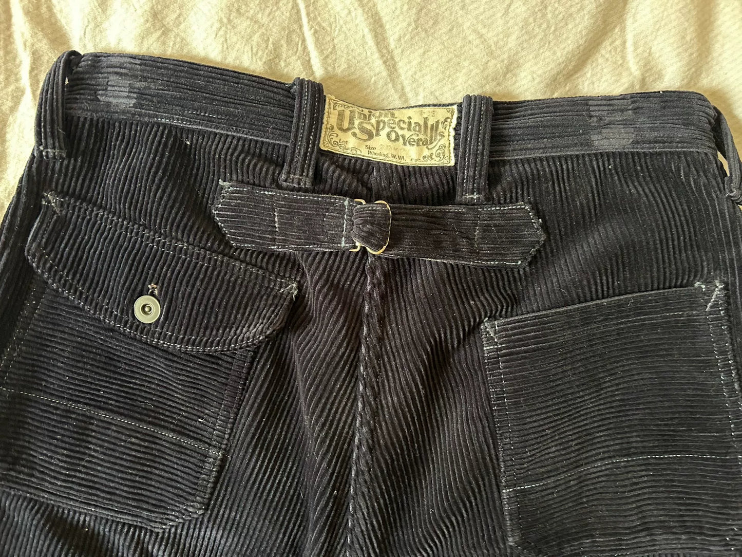 Blue Corduroy Mining Work Pants