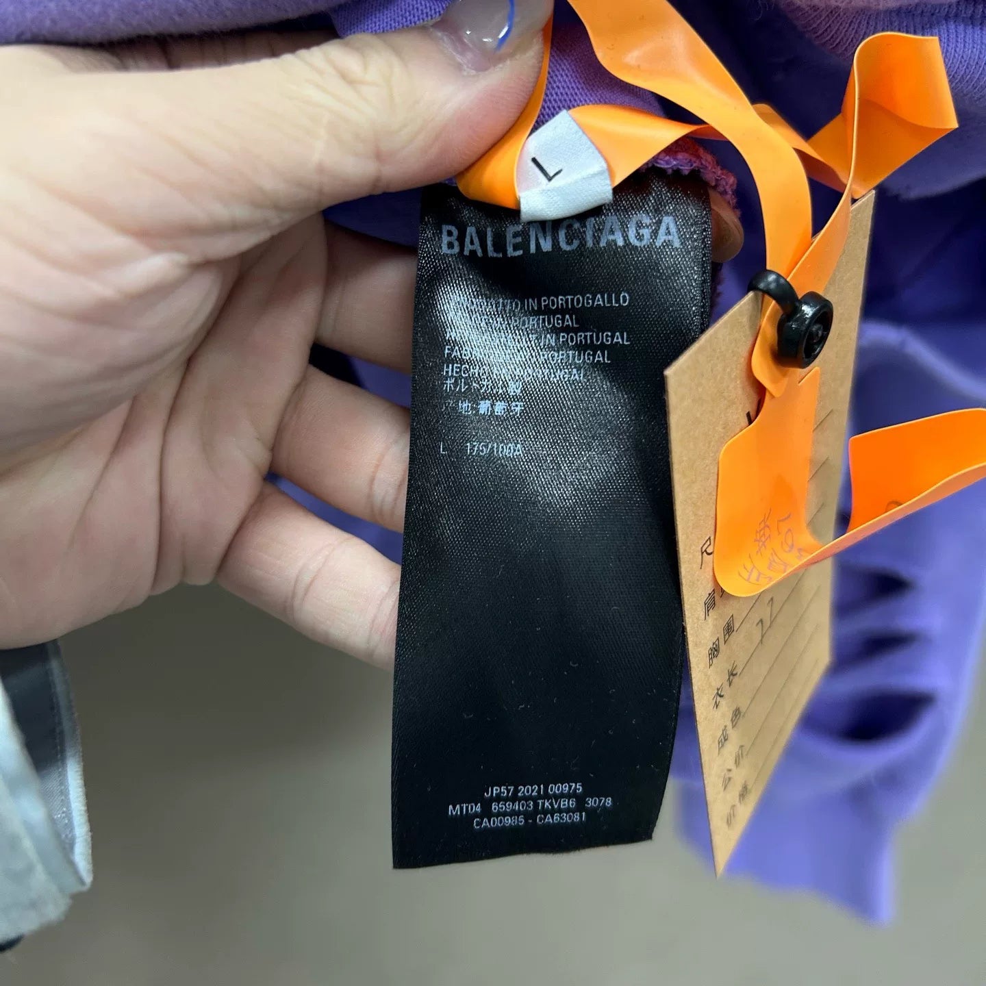 balenciaga logo hoodie in lavender color