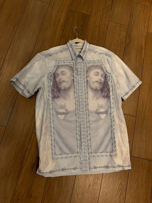 Givenchy Flame Shirt with Jesus Print
