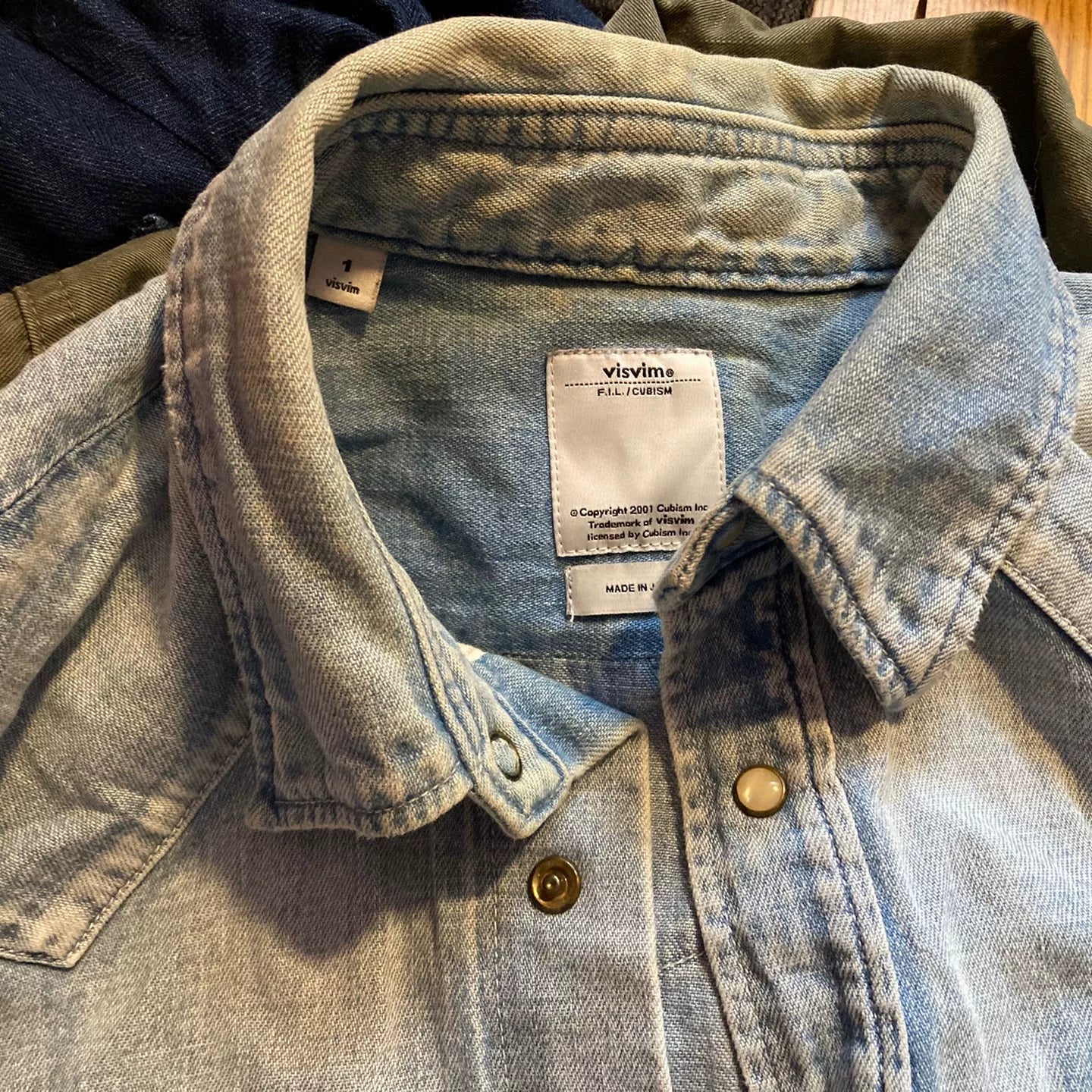 VISVIM Japanese Vintage Denim Shirt Men
