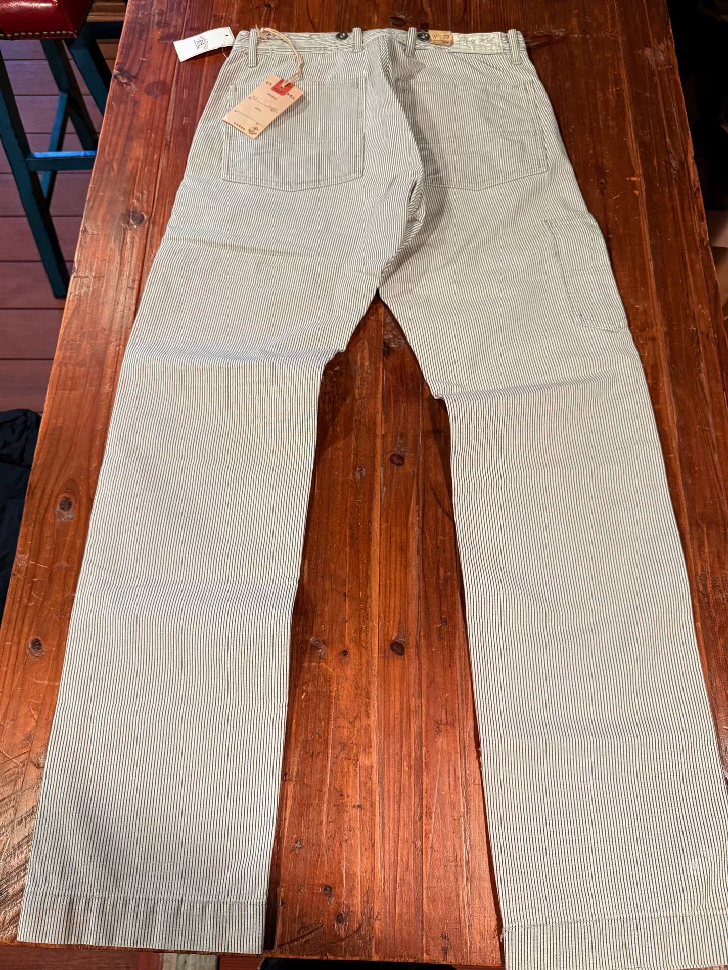 RRL Striped Cargo Pants 29×32