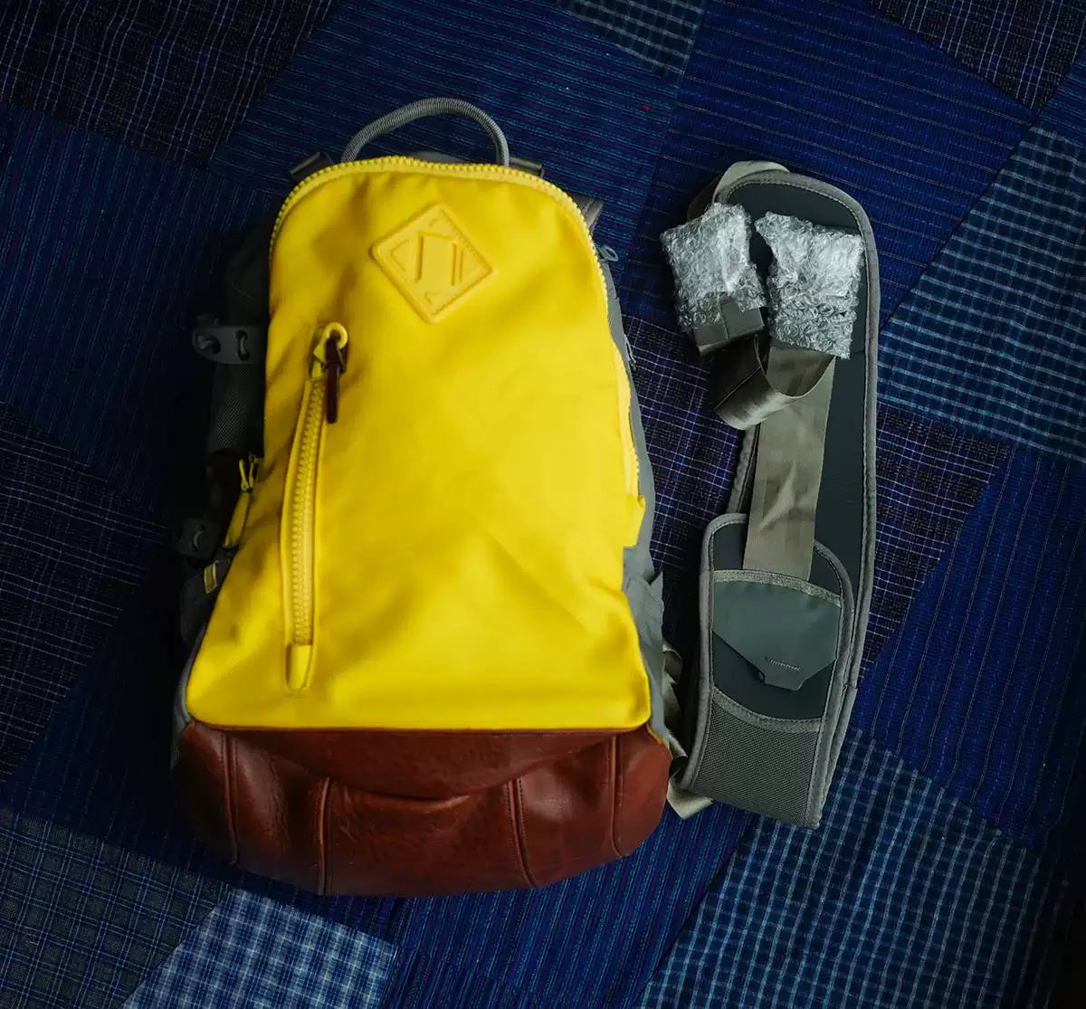 visvim ballistic 20l backpack in yellow