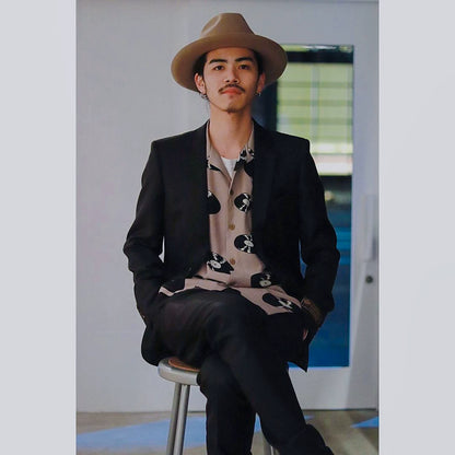 wacko maria ss hawaiian shirt in gray