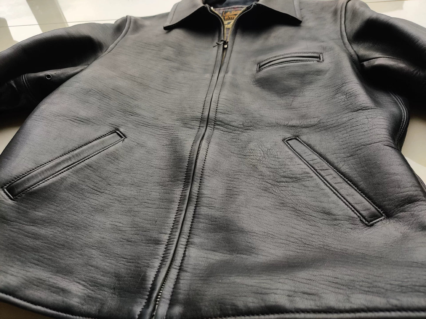 1930s style leather jacket by At Last & Co