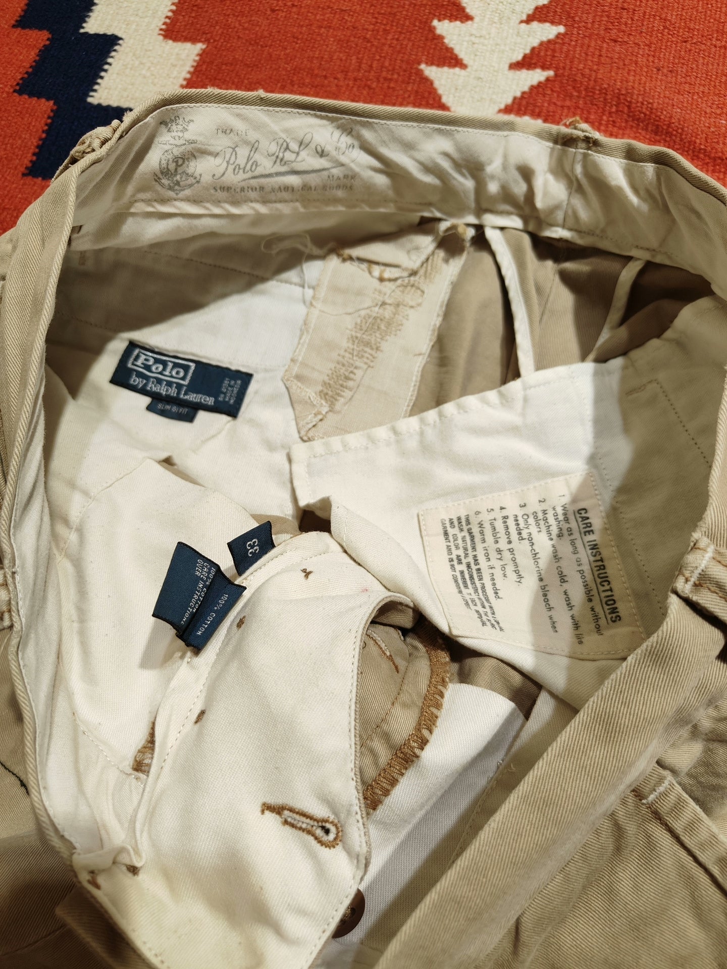 Ralph Lauren Khaki Vintage Southwest Shorts