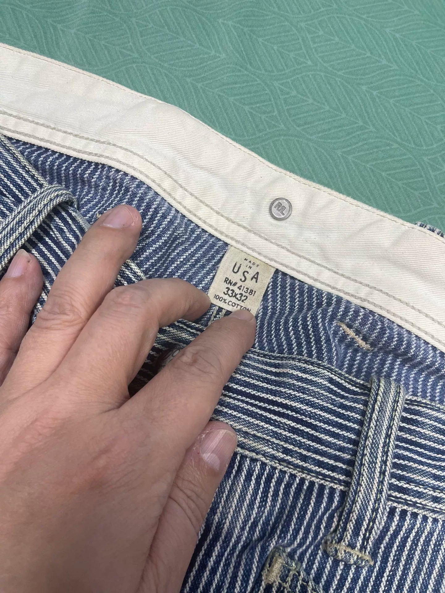 RRL Vintage Striped Work Pants