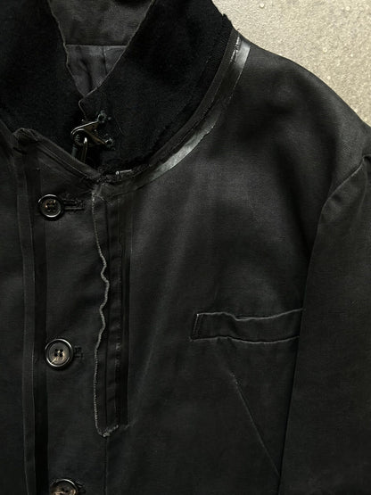 black double-breasted blazer jacket