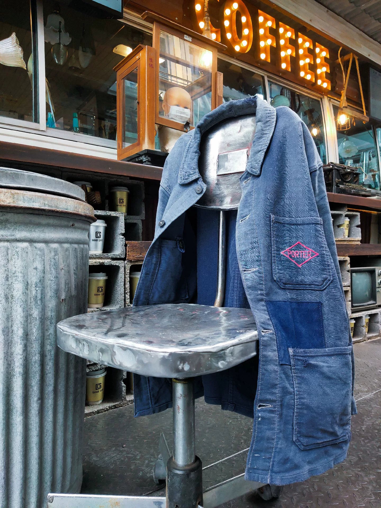 1940s French Moleskin Work Jacket