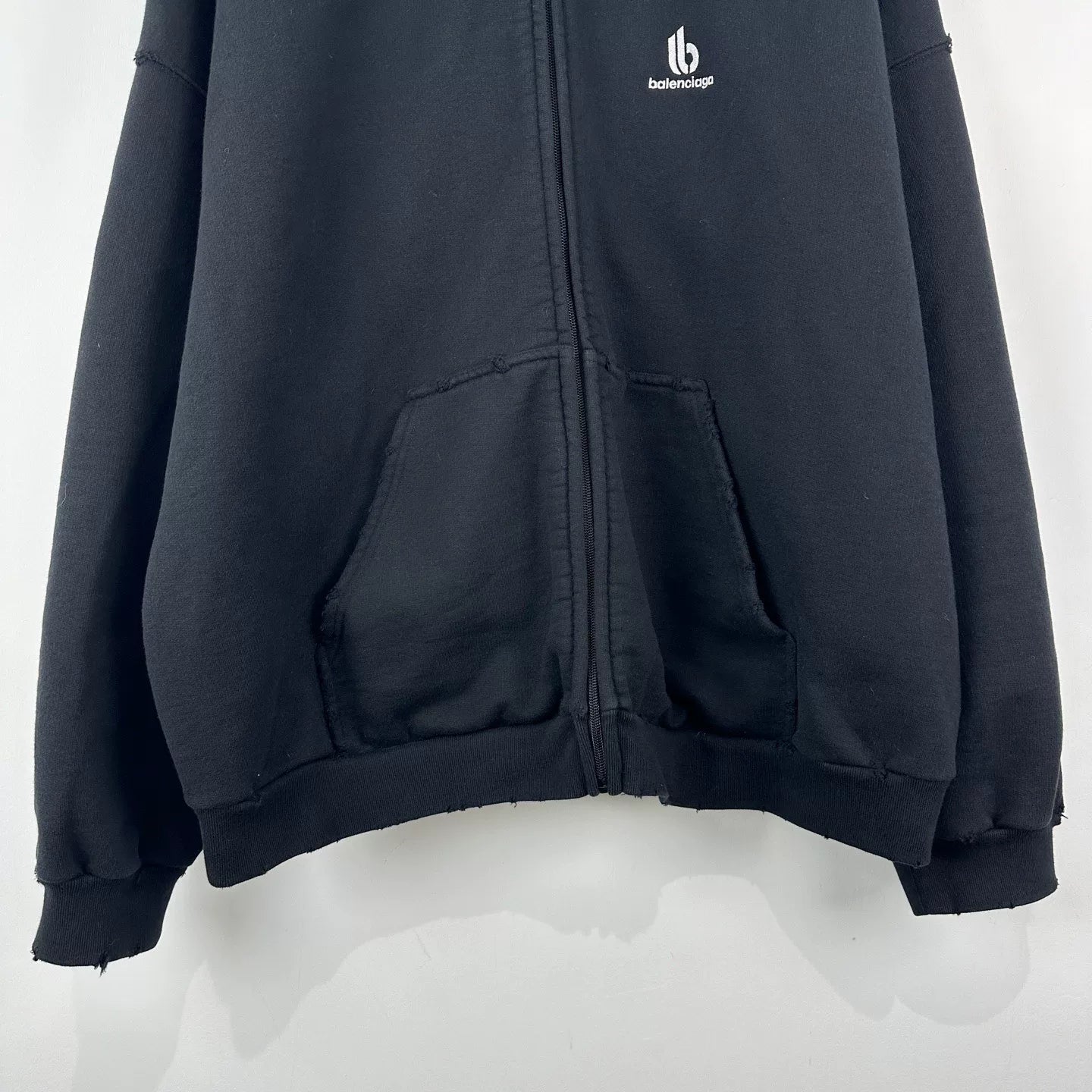 Balenciaga Logo Zip-Up Hoodie Jacket