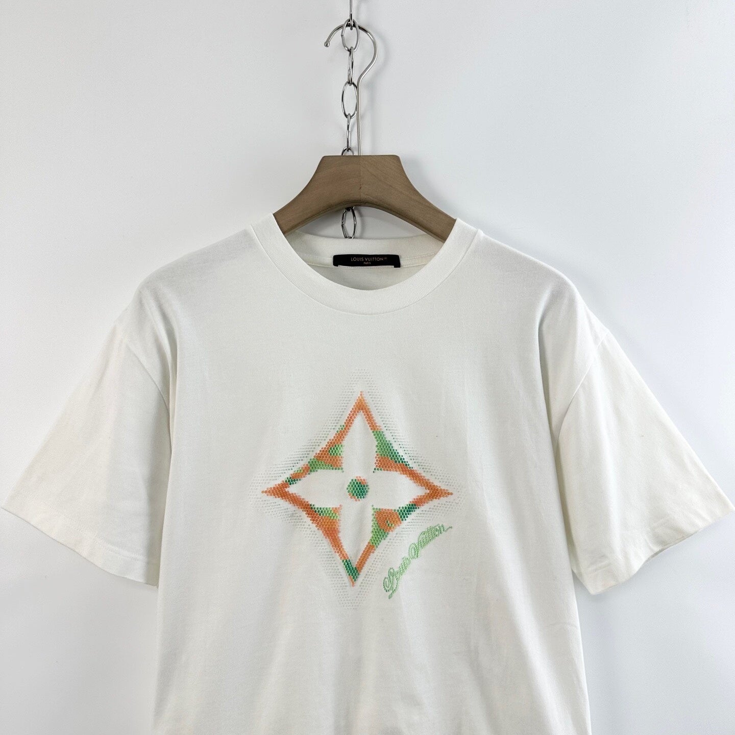 Louis Vuitton 25SS Men's Clover Rhinestone Logo Tee