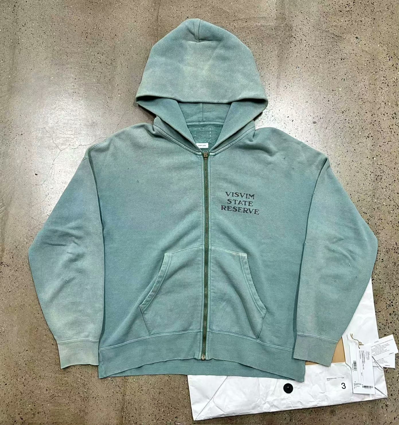 VISVIM JUMBO SB F.Z. CRASH HOODIE