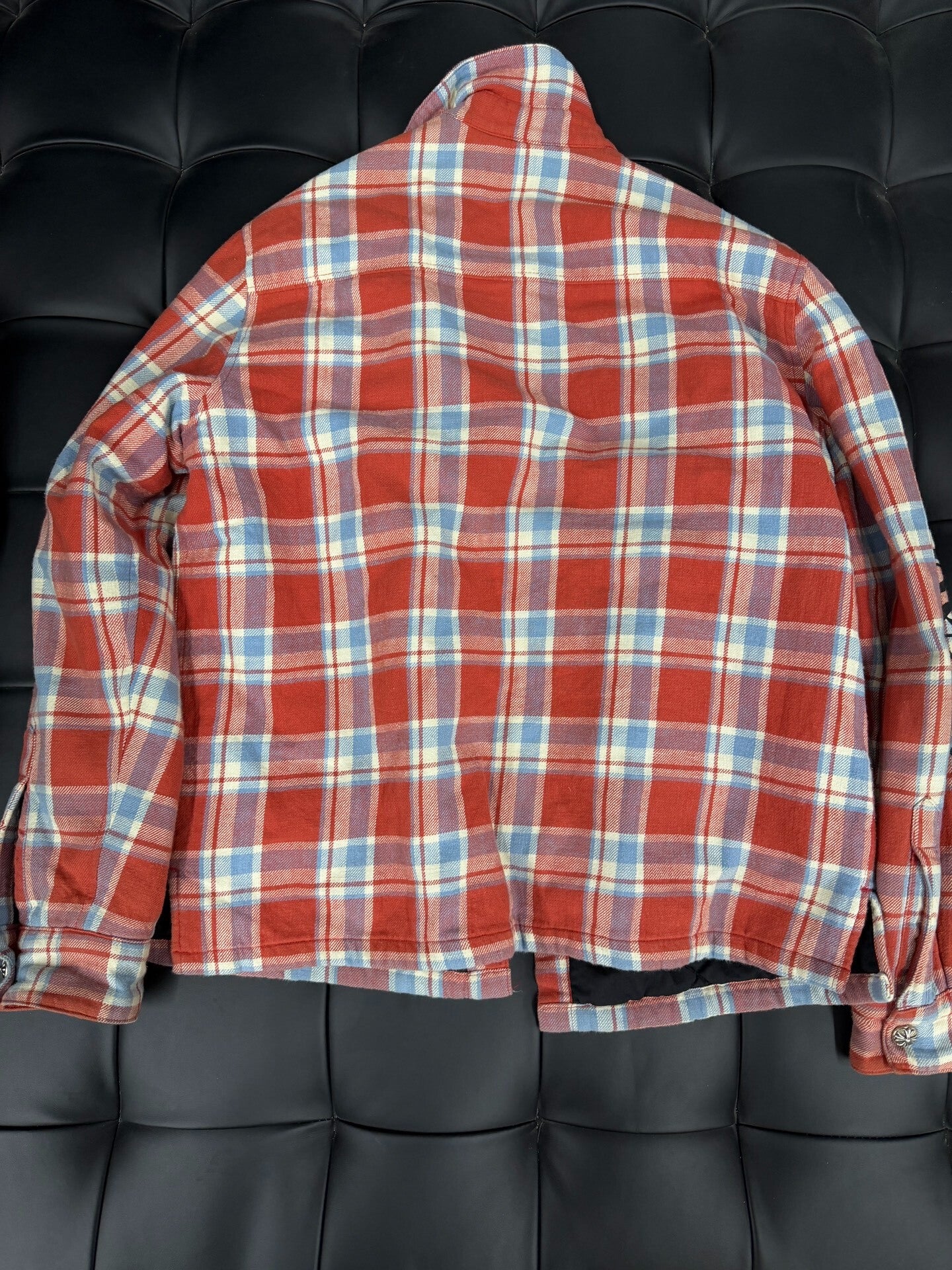 Chrome Hearts Red Blue Plaid Shirt