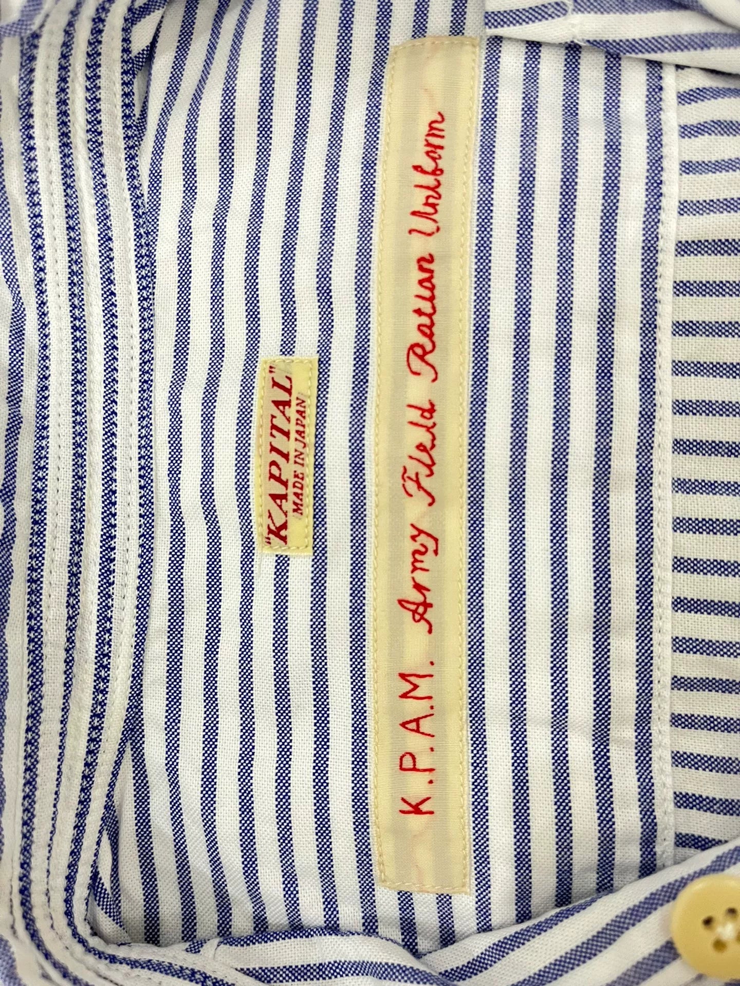 Kapital Striped Button-Up Shirt