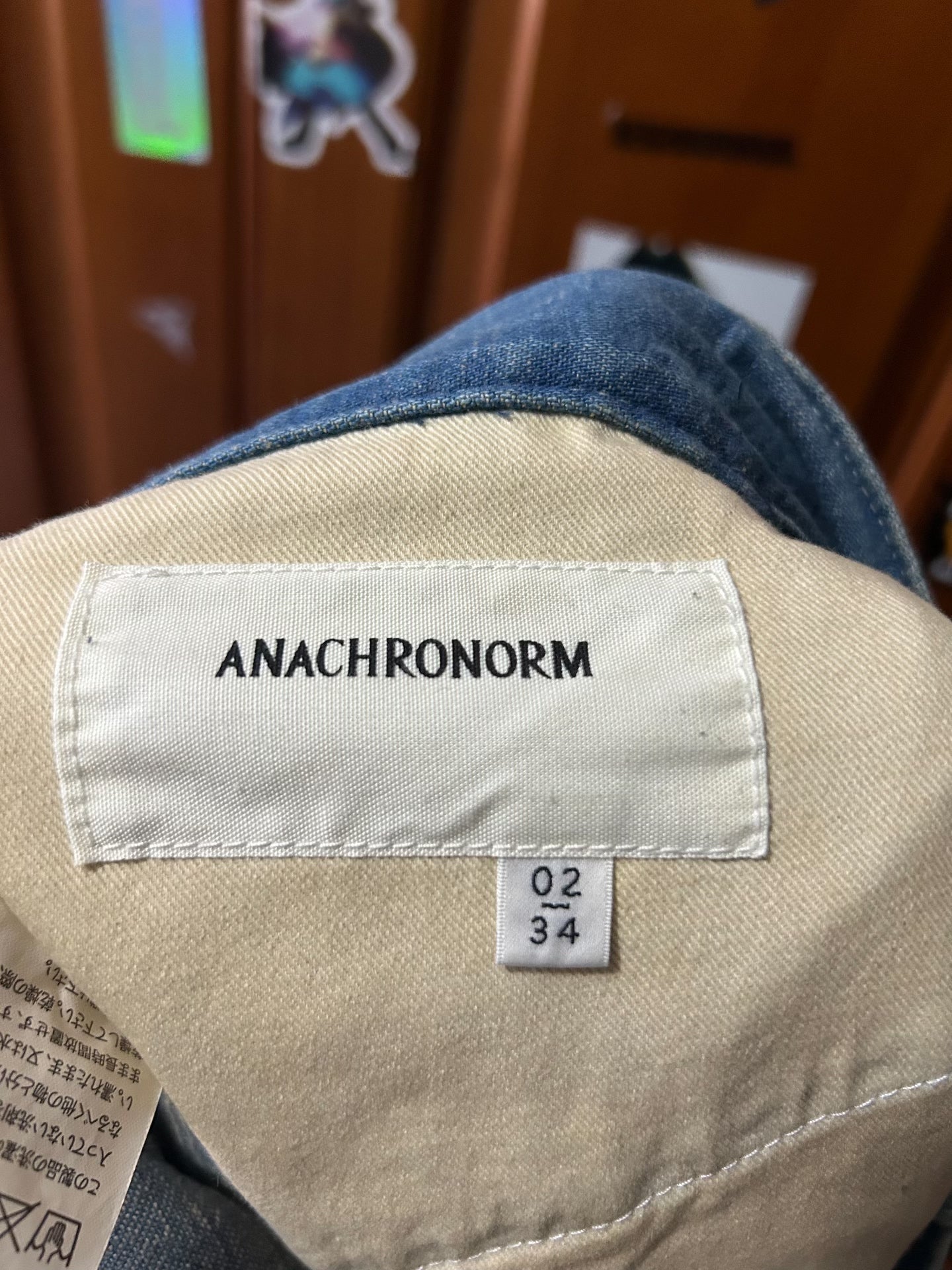 ANACHRONORM Distressed Denim Painter Pants