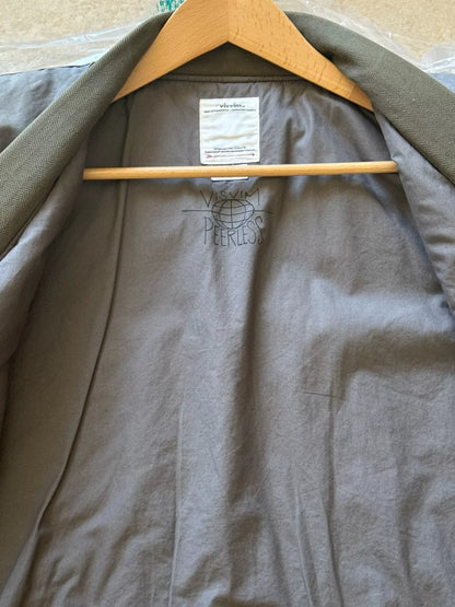 visvim Grey Herringbone Collar Jacket