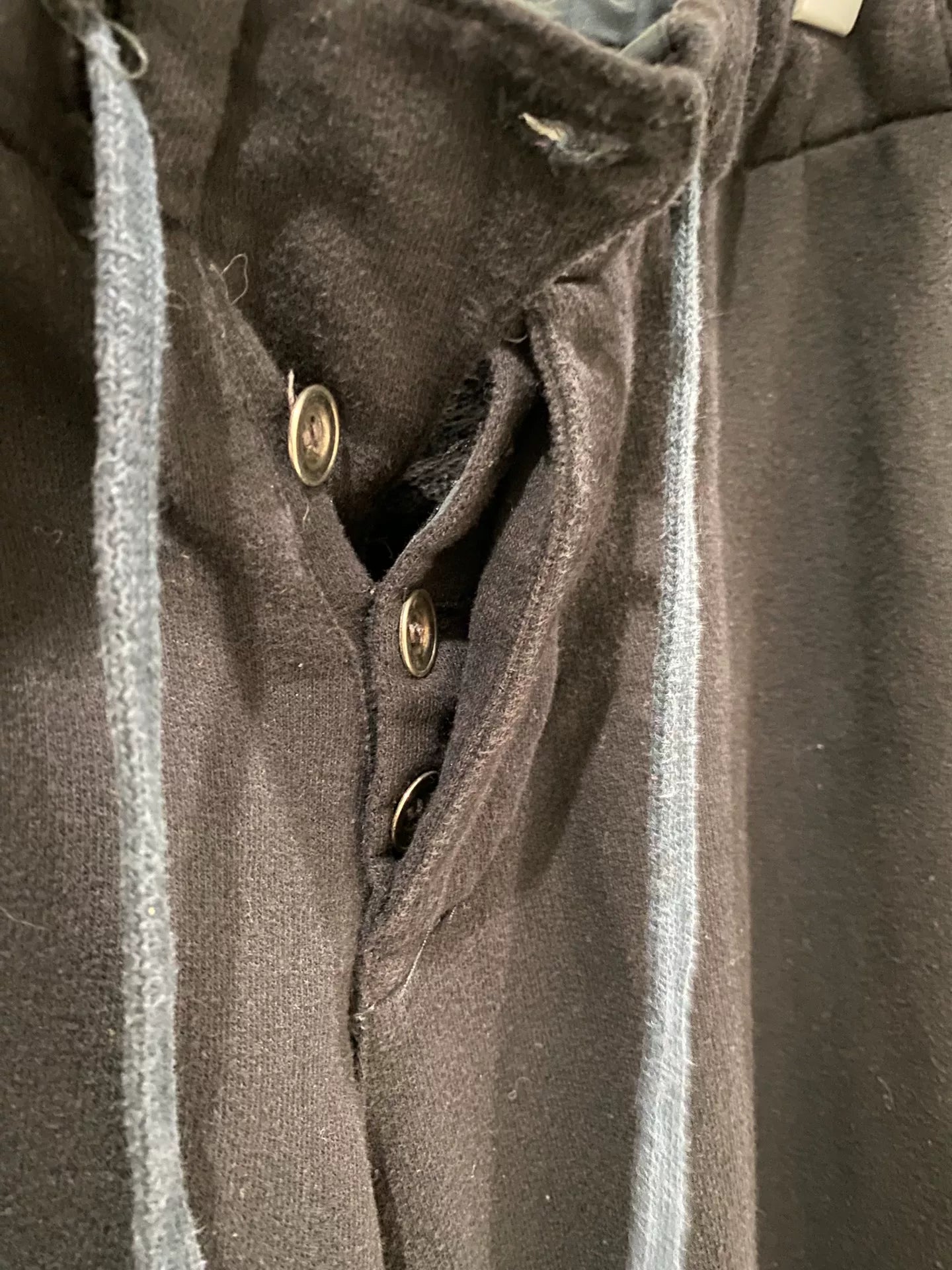 Greg Lauren Black Gold Stripe Sweatpants
