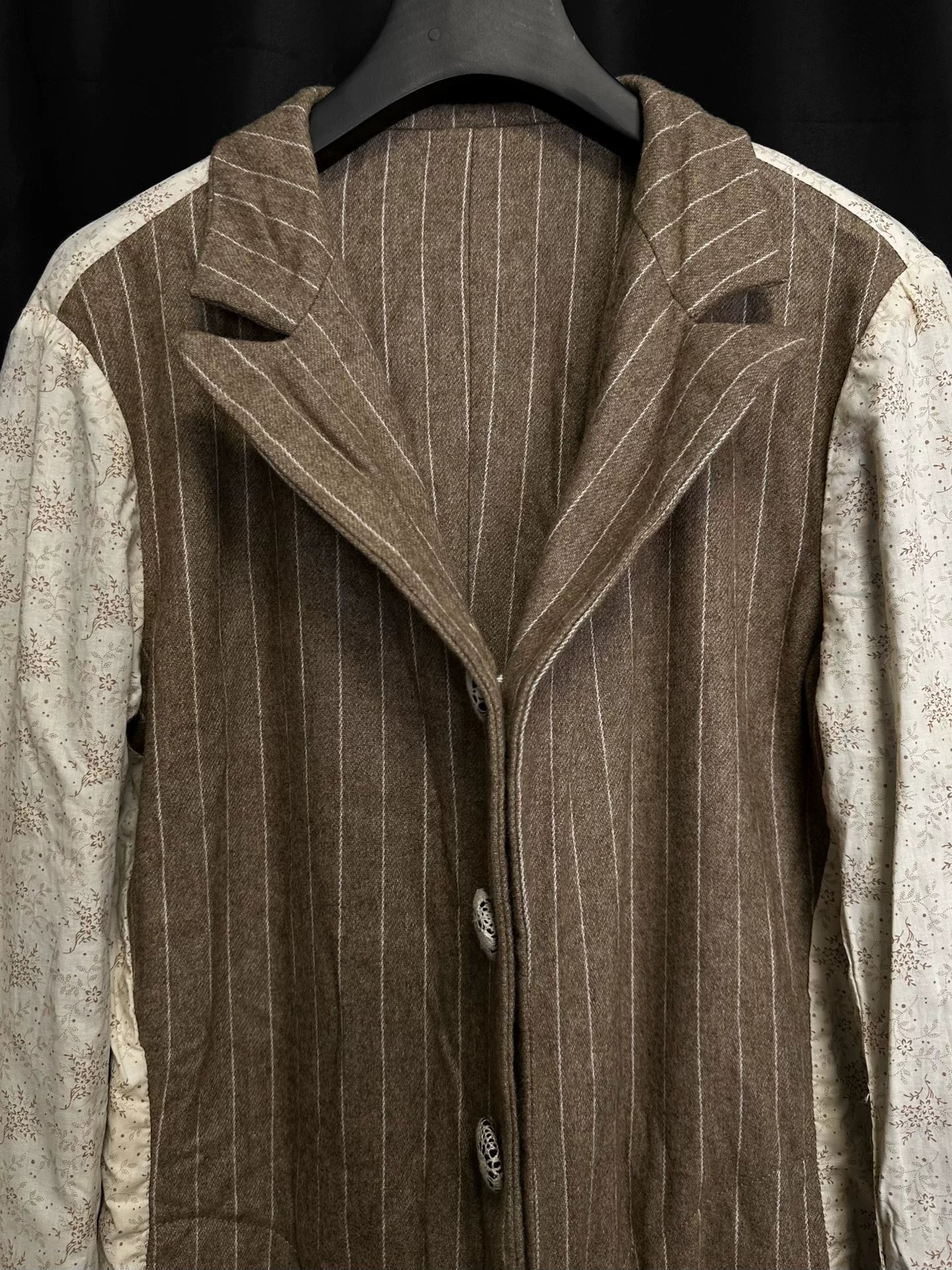 antique wool print coat by Geoffrey B SMALL