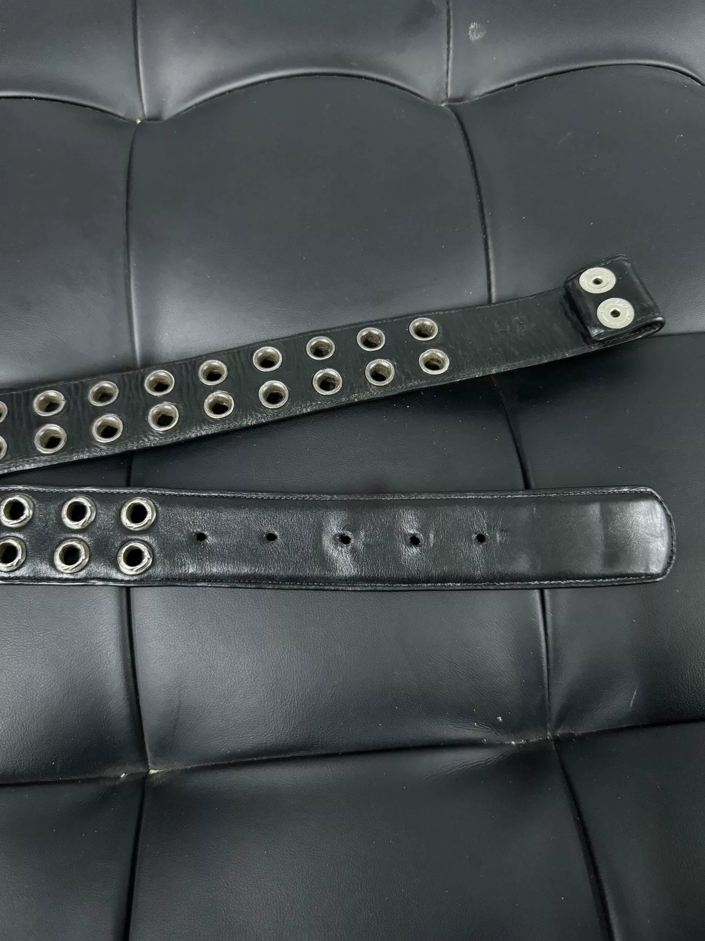 Chrome Hearts Punctured Belt with Silver Studs