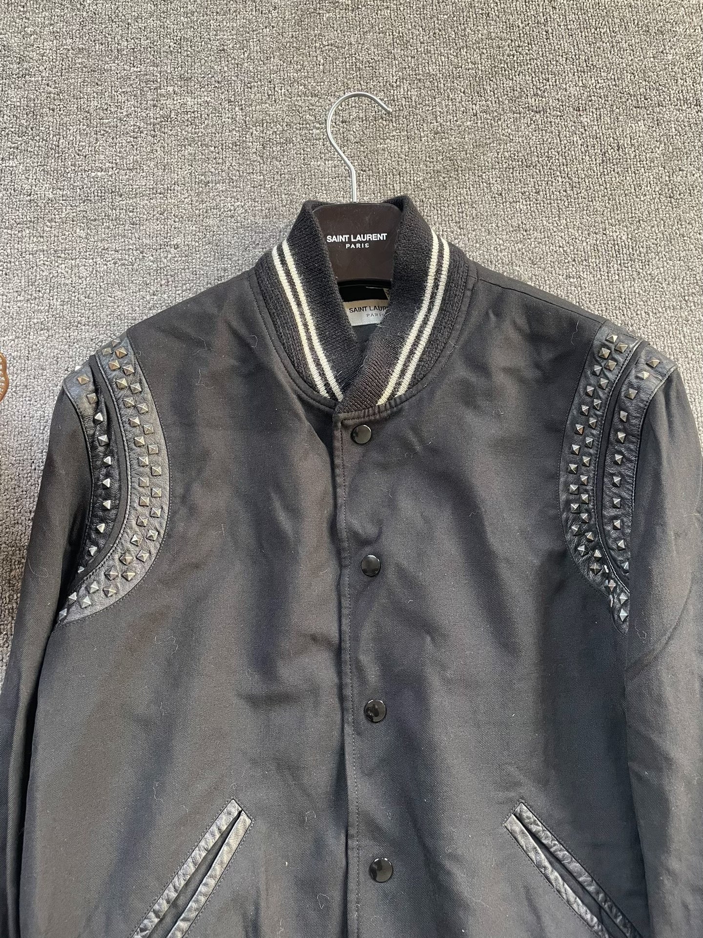 Saint Laurent Studded Varsity Jacket