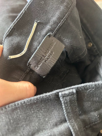 Saint Laurent Black Denim Skinny Pants