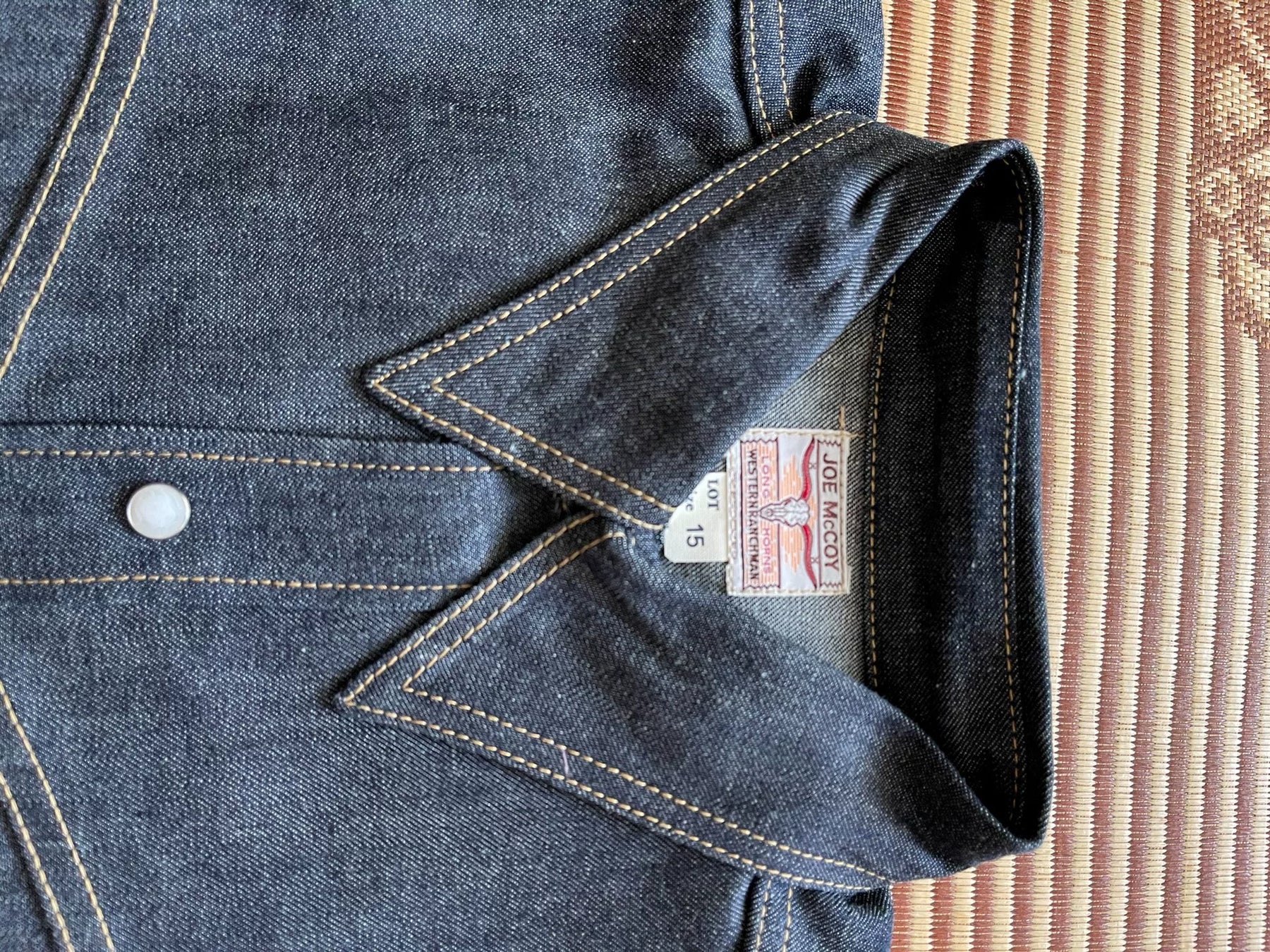 Joe McCoy Longhorn Western Denim Shirt