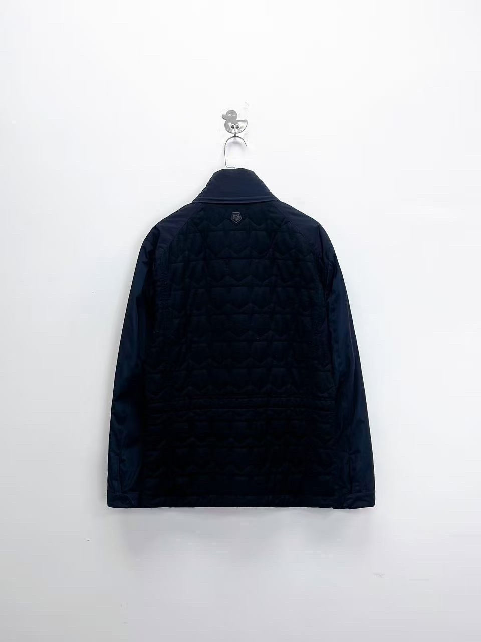 ermenegildo zegna navy cotton jacket with pockets