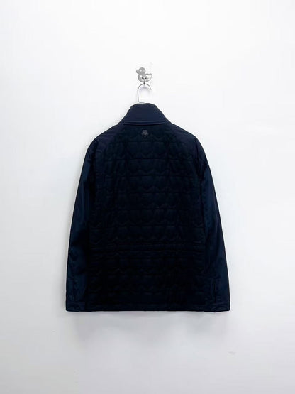 ermenegildo zegna navy cotton jacket with pockets